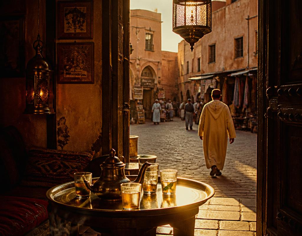 Marrakech, Morocco — Riad courtyards, souk mornings, the Atlas beyond the walls.